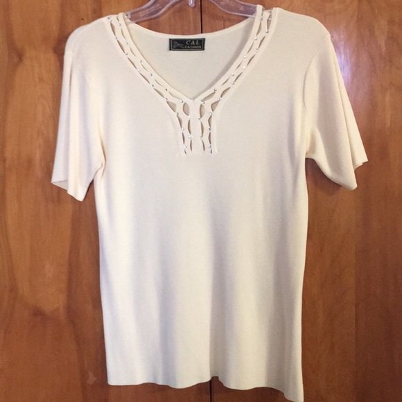 Crystal Accents top by CAL - Picture 1 of 6